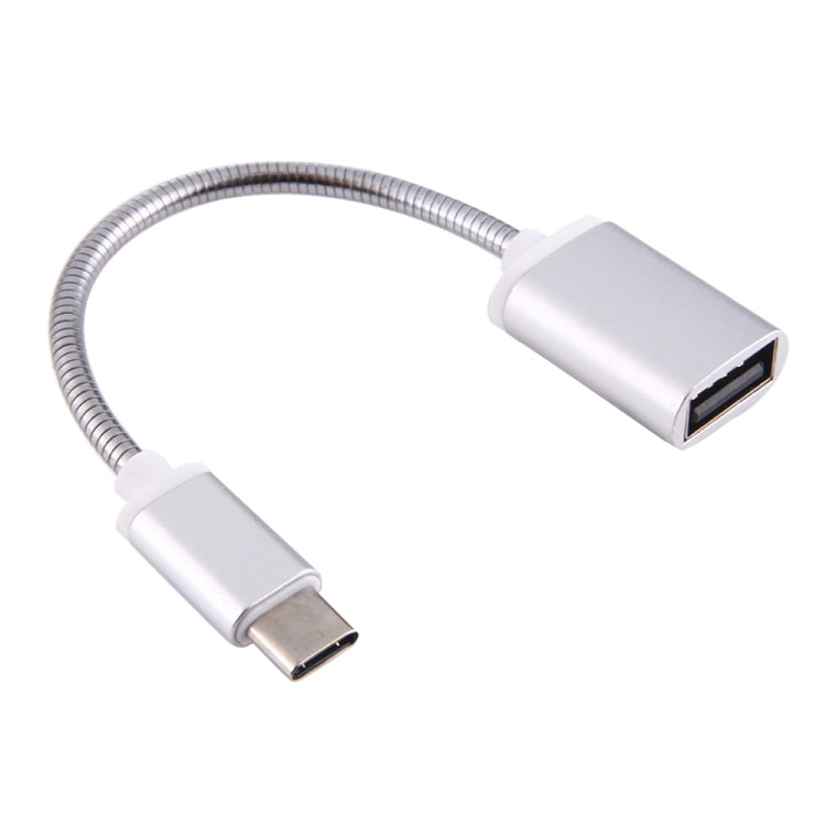 8.3cm USB 암컷 to Type-C 수컷 금속 와이어 OTG 케이블 충전 데이터 케이블