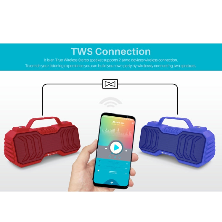 NewRixing NR-2029 휴대용 무선 블루투스 스테레오 스피커 TWS 기능 지원 스피커