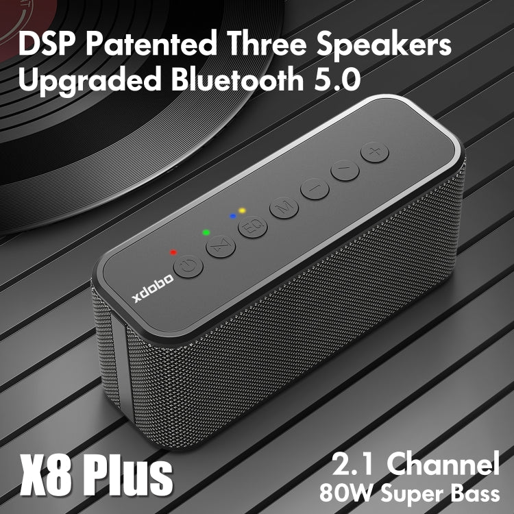 XDOBO X8 Plus 80W 무선 블루투스 스피커 야외 서브우퍼 TWS, TF 카드 및 U 디스크 지원, X8 Plus