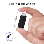 ENKAY Hat-Prince HC-6 미니 ABS USB-C / Type-C 3.1 to 8핀 포트 커넥터 어댑터(화이트), 블랙, Type-C to 8핀