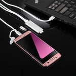 3 in 1 마이크로 USB & 8핀 & 타입-C to HDMI HD 1080P HDTV 어댑터 케이블