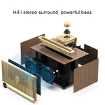 Oneder V6 휴대용 무선 블루투스 스피커, 핸즈프리 & FM & TF 카드 & AUX & USB 드라이브 지원
