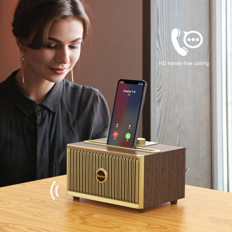 Oneder V6 휴대용 무선 블루투스 스피커, 핸즈프리 & FM & TF 카드 & AUX & USB 드라이브 지원