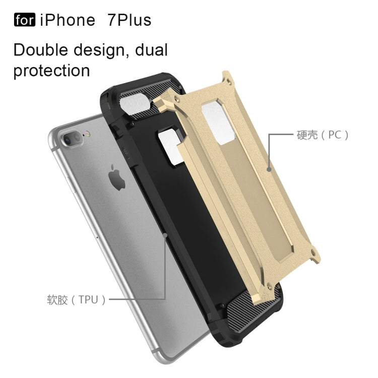 For iPhone 8 Plus & 7 Plus   Tough Armor TPU + PC Combination Case, For iPhone 7 Plus, For iPhone 8P & 7P