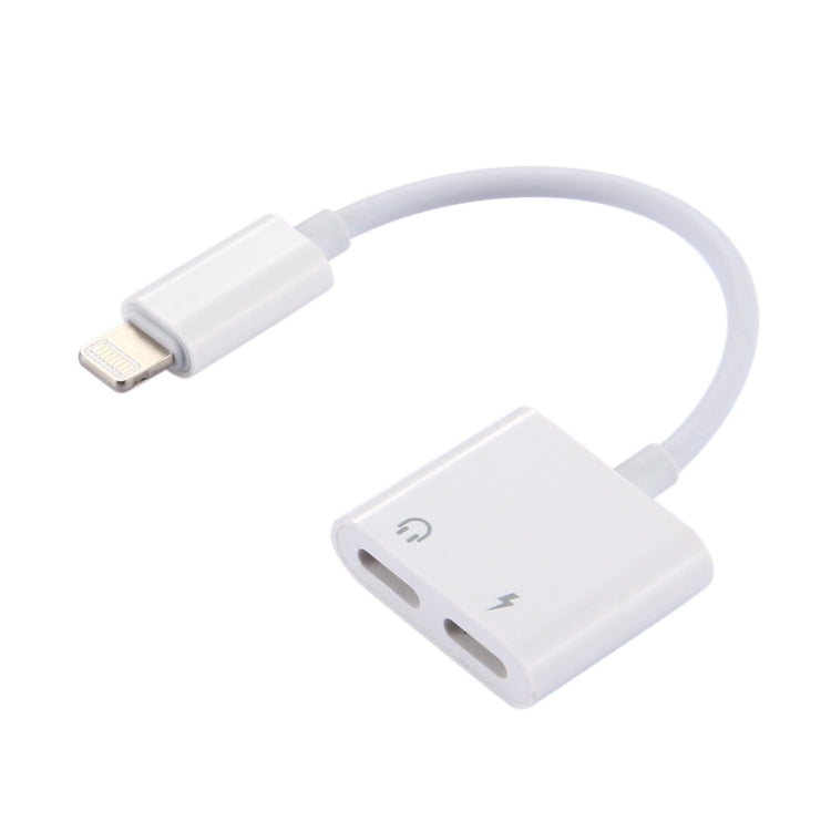 2-in-1 8핀 수컷 to 8핀 충전 + 8핀 오디오 암컷 이어폰 어댑터, 통화 기능 지원, iOS 10.3.1 이상 지원