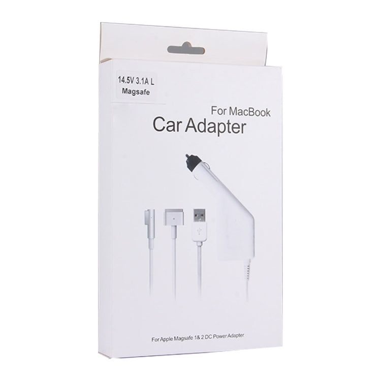85W 18.5V 4.6A 5핀 L형 MagSafe 1 자동차 충전기 1 USB 포트 포함, Apple Macbook A1150 / A1151 / A1172 / A1184 / A1211 / A1370용, 길이: 1.7m, 85W 18.5V 4.6A