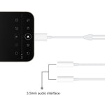 MH027 16cm 2-in-1 듀얼 3.5mm 암컷 to 8핀 수컷 오디오 어댑터
