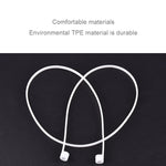 무선 블루투스 이어폰 분실 방지 스트랩 실리콘 유니섹스 헤드폰 분실 방지 라인 Apple AirPods 1/2용, 케이블 길이: 60cm
