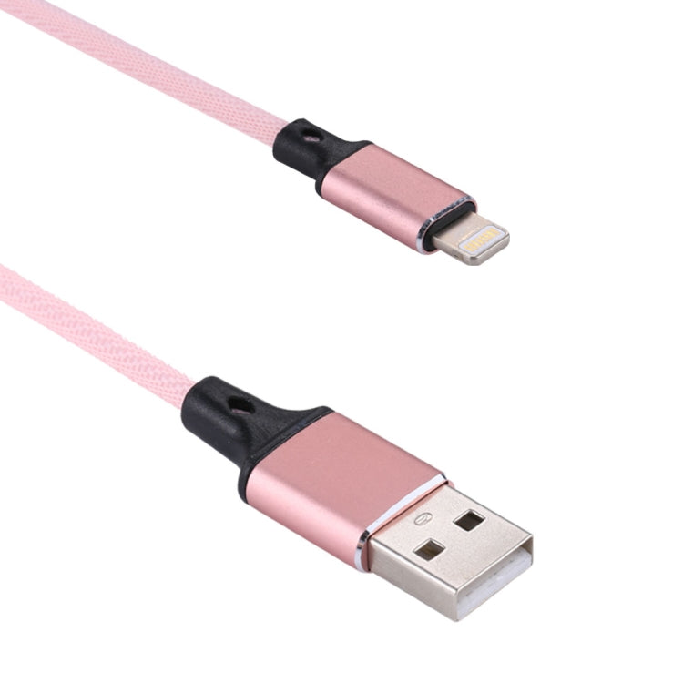 1m 2A USB to 8핀 나일론 직조 스타일 데이터 동기화 충전 케이블, 8핀 핑크, 8핀 블루, 8핀 레드, 8핀 화이트