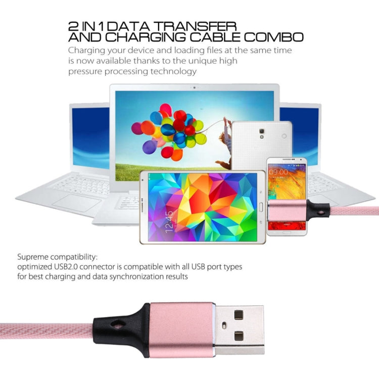 1m 2A USB to 8핀 나일론 직조 스타일 데이터 동기화 충전 케이블, 8핀 핑크, 8핀 블루, 8핀 레드, 8핀 화이트