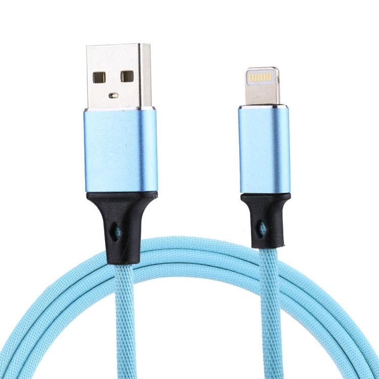 1m 2A USB to 8핀 나일론 직조 스타일 데이터 동기화 충전 케이블, 8핀 핑크, 8핀 블루, 8핀 레드, 8핀 화이트