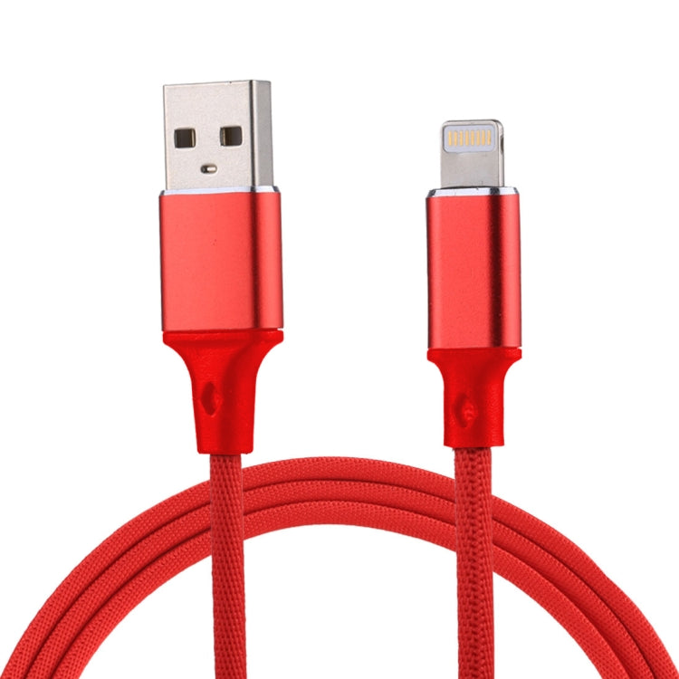 1m 2A USB to 8핀 나일론 직조 스타일 데이터 동기화 충전 케이블, 8핀 핑크, 8핀 블루, 8핀 레드, 8핀 화이트