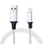 1m 2A USB to 8핀 나일론 직조 스타일 데이터 동기화 충전 케이블, 8핀 핑크, 8핀 블루, 8핀 레드, 8핀 화이트