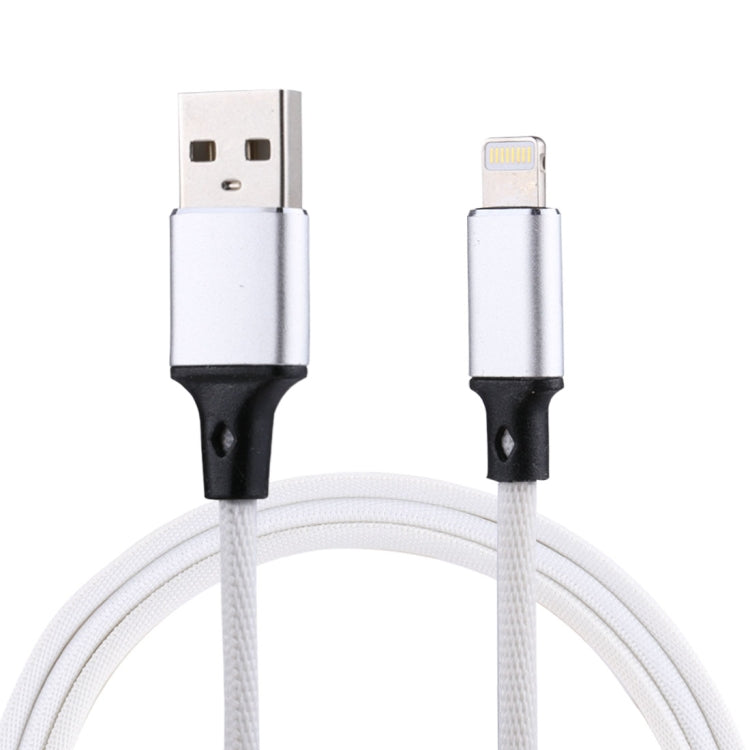 1m 2A USB to 8핀 나일론 직조 스타일 데이터 동기화 충전 케이블, 8핀 핑크, 8핀 블루, 8핀 레드, 8핀 화이트