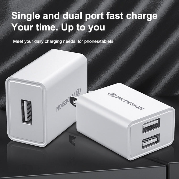 WK WP-U118 10W 단일 USB 포트 여행용 충전기 전원 어댑터, 미국 플러그, WP-U118 미국 플러그