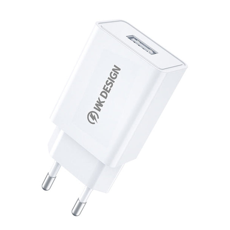 WK WP-U118 10W 단일 USB 포트 여행용 충전기 전원 어댑터, EU 플러그, WP-U118 EU 플러그