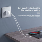 WK WP-U119 10W 듀얼 USB 포트 여행용 충전기 전원 어댑터, 미국 플러그, WP-U119 미국 플러그