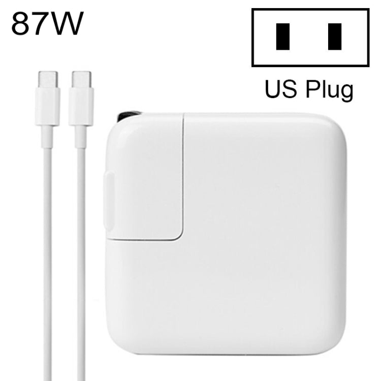 87W Type-C 전원 어댑터 휴대용 충전기 1.8m Type-C 충전 케이블 포함, US 플러그, 87W US 플러그