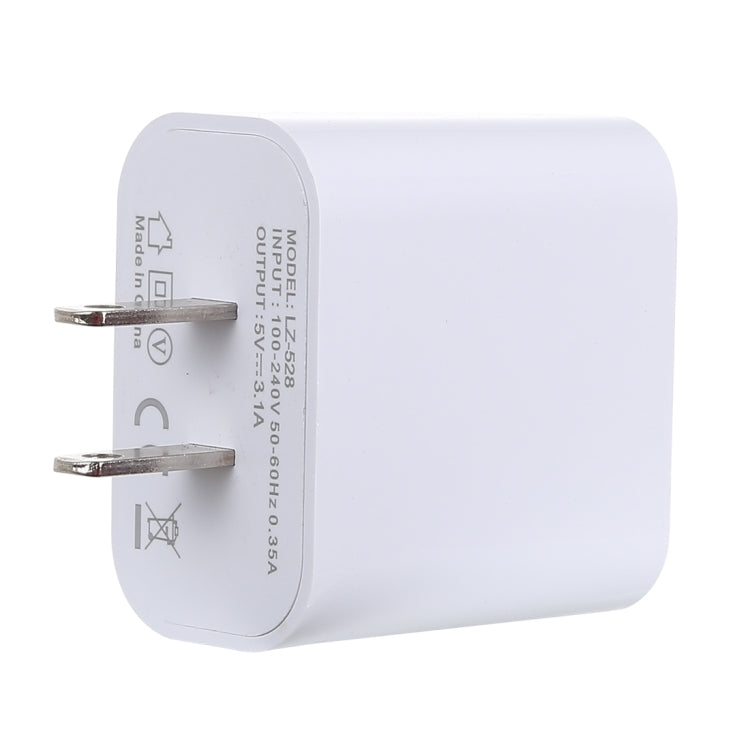 3.1A 3 USB 포트 퀵 충전기 여행용 충전기, 미국 플러그, LZ-528 미국