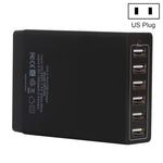 XBX09A 50W 5V 2.4A 6 USB 포트 고속 충전기 여행용 충전기