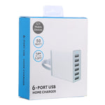 XBX09A 50W 5V 2.4A 6 USB 포트 고속 충전기 여행용 충전기