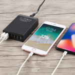 XBX09A 50W 5V 2.4A 6 USB 포트 고속 충전기 여행용 충전기