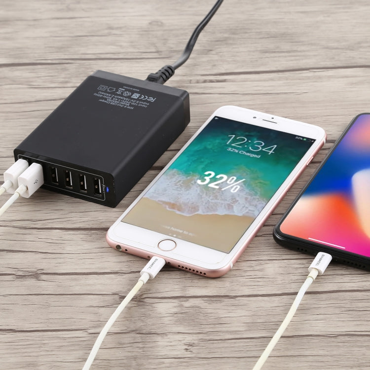 XBX09A 50W 5V 2.4A 6 USB 포트 고속 충전기 여행용 충전기