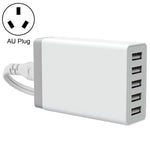 XBX09 40W 5V 8A 5 USB 포트 고속 충전기 여행용 충전기, 영국 플러그(블랙), XBX09, 8A