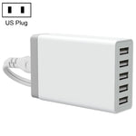 XBX09 40W 5V 8A 5 USB 포트 고속 충전기 여행용 충전기, 영국 플러그(블랙), XBX09, 8A