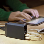 XBX09 40W 5V 8A 5 USB 포트 고속 충전기 여행용 충전기, 영국 플러그(블랙), XBX09, 8A