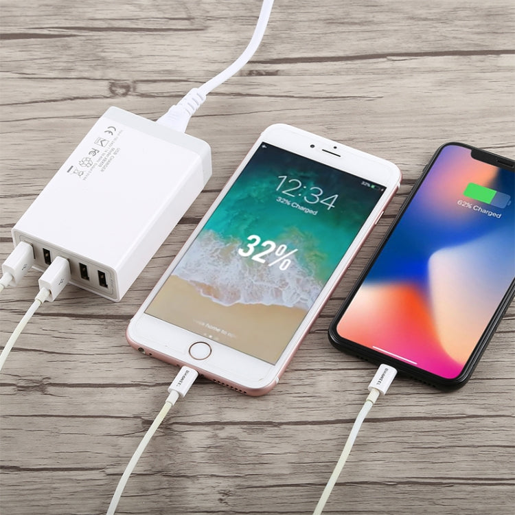 XBX09 40W 5V 8A 5 USB 포트 고속 충전기 여행용 충전기, 영국 플러그(블랙), XBX09, 8A