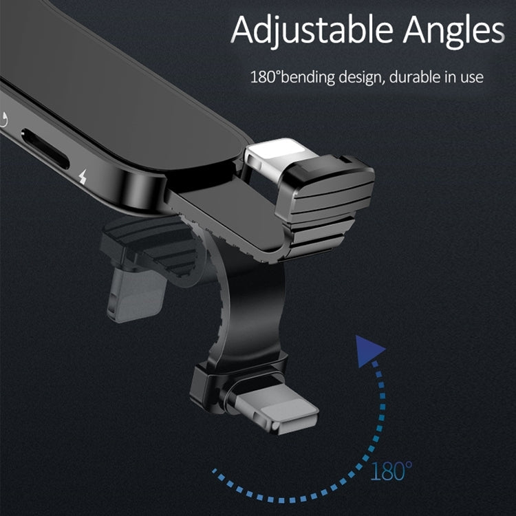 LXS08 8핀 to 8핀 + 3.5mm 오디오 플러그 링 홀더 고속 충전 어댑터, 8핀 + 3.5mm