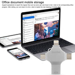 4 in 1 8GB USB 3.0 + 8핀 + 마이크로 USB + USB-C / 타입-C 듀얼용 플래시 드라이브 OTG 기능 포함, 8GB