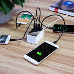 CDA30 20W 3 USB 포트 + USB-C / Type-C 포트 다기능 충전기 LED 디스플레이, US 플러그, US 플러그