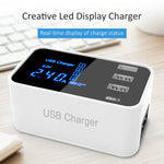 CDA30 20W 3 USB 포트 + USB-C / Type-C 포트 다기능 충전기 LED 디스플레이, US 플러그, US 플러그
