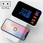 CDA33Q 40W QC 3.0 USB + 3 USB 포트 + USB-C / Type-C 포트 다기능 충전기 LED 디스플레이, EU 플러그, EU 플러그