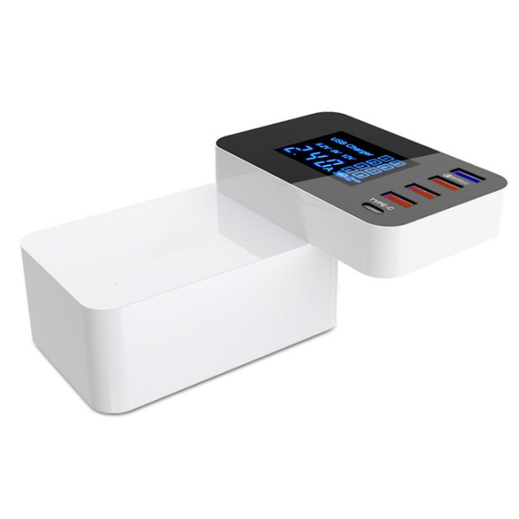 CDA33Q 40W QC 3.0 USB + 3 USB 포트 + USB-C / Type-C 포트 다기능 충전기 LED 디스플레이, AU 플러그, AU 플러그