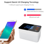 CDA33Q 40W QC 3.0 USB + 3 USB 포트 + USB-C / Type-C 포트 다기능 충전기 LED 디스플레이, AU 플러그, AU 플러그