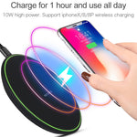 KD-1 Ultra-thin 10W Fast Charging Wireless Charger for Android Phones & iPhone, Fast Charging, Black