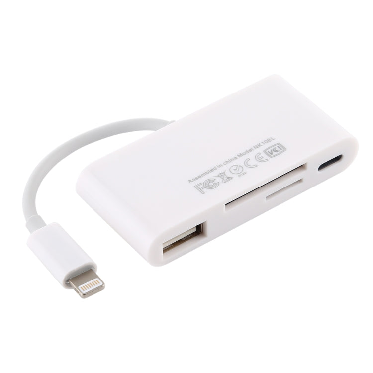 NK-108L 8핀 to USB + TF 카드 + SD 카드 카메라 리더 어댑터, IOS 9.1 이상 시스템 호환, NK-108L