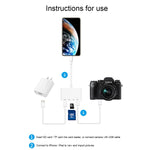 NK-108L 8핀 to USB + TF 카드 + SD 카드 카메라 리더 어댑터, IOS 9.1 이상 시스템 호환, NK-108L
