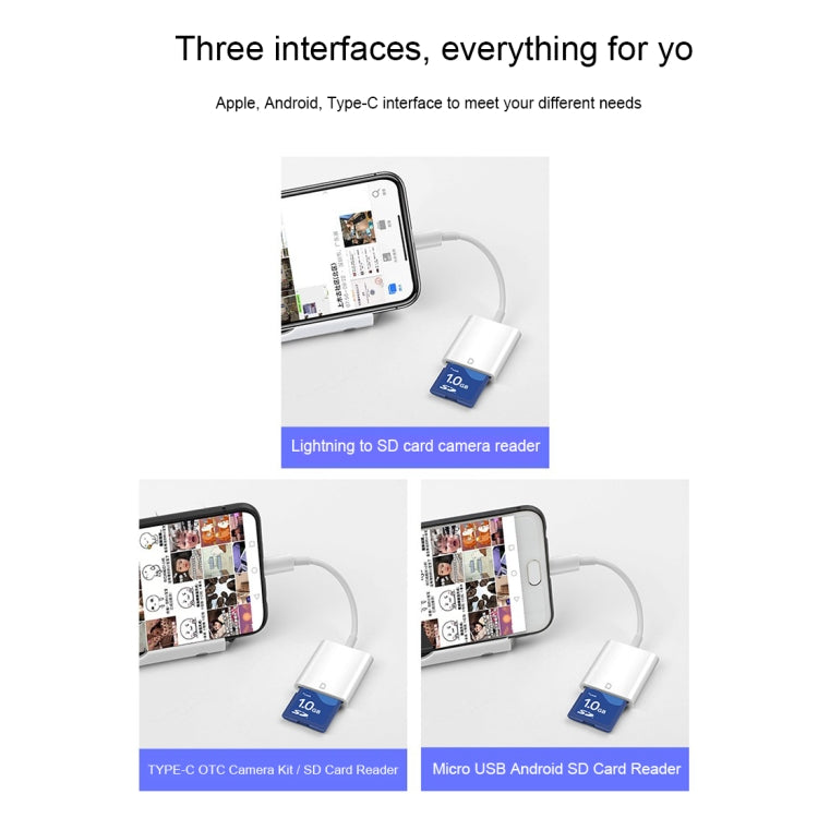 NK105 8핀 to SD 카드 카메라 리더 어댑터, IOS 9.1 이상 시스템 호환, NK105