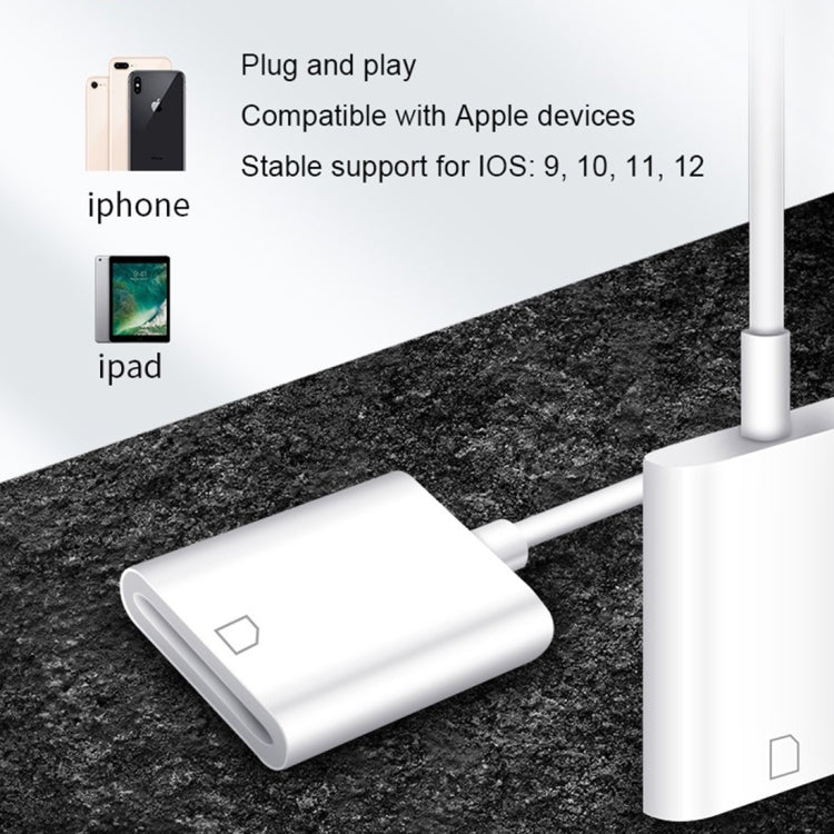 NK105 8핀 to SD 카드 카메라 리더 어댑터, IOS 9.1 이상 시스템 호환, NK105