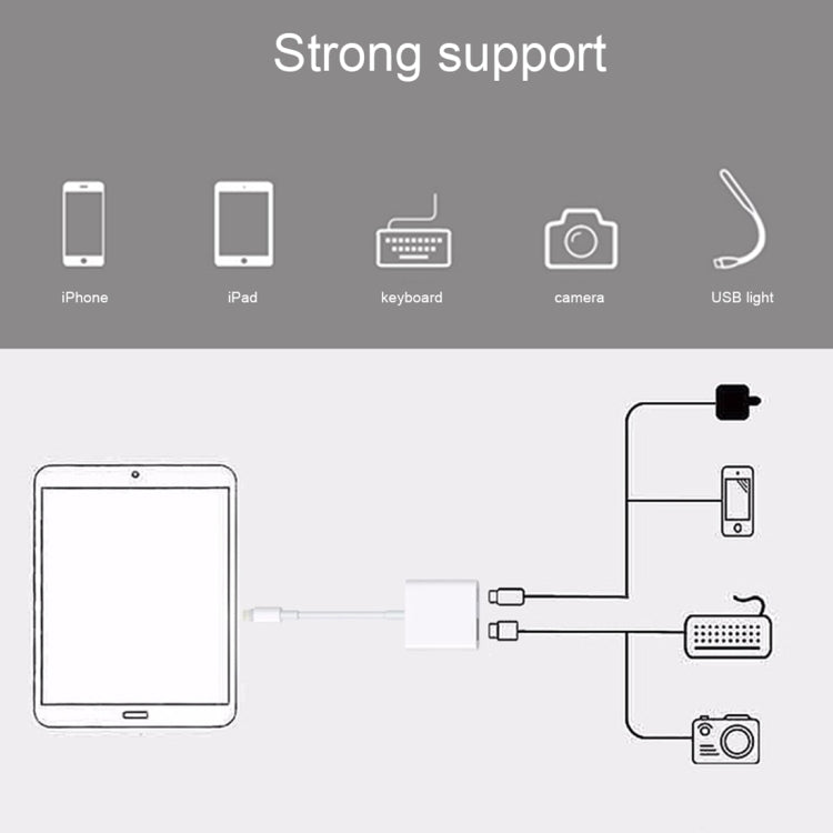 NK101 8핀 to USB 카메라 리더 어댑터, iOS 9.1 이상 시스템 호환, NK101