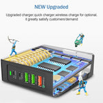 F88 3 x USB + 2 x USB-C / 타입-C 포트 QC3.0 데스크탑 충전기, F88