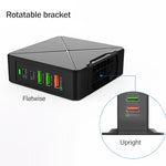 F88W 3 x USB + 2 x USB-C / 타입-C 포트 QC3.0 데스크탑 충전기 무선 충전 기능 포함, F88W