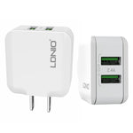 LDNIO A2201 2.4A 듀얼 USB 충전 헤드 여행용 직충전 휴대폰 어댑터 충전기 8핀 데이터 케이블 포함, 8핀