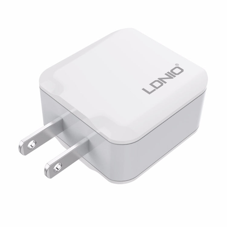 LDNIO A2201 2.4A 듀얼 USB 충전 헤드 여행용 직충전 휴대폰 어댑터 충전기 8핀 데이터 케이블 포함, 8핀