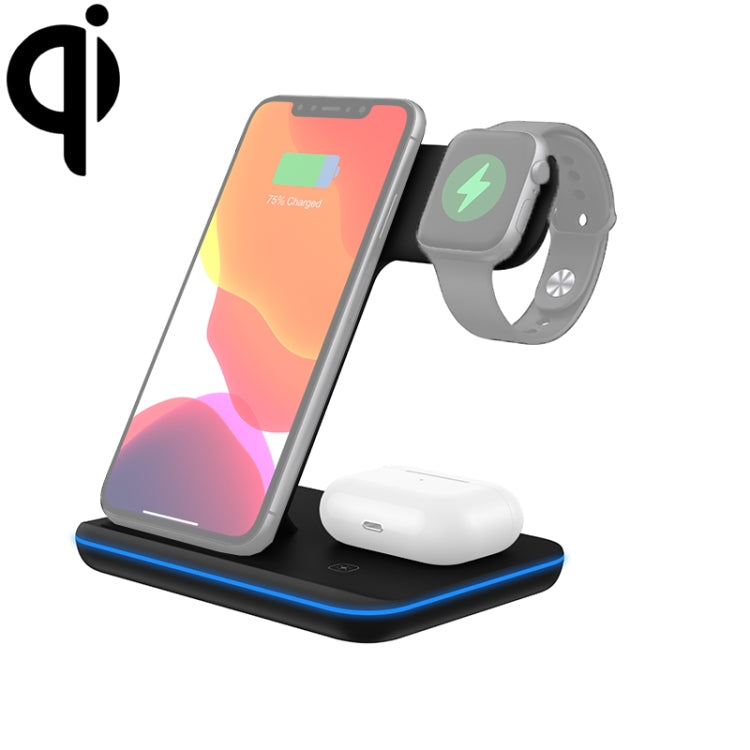 Z5A QI 수직 자기 무선 충전기, 휴대폰 및 애플 워치, 에어팟 / 삼성 갤럭시 버즈 / 화웨이 프리 버즈용, 터치 링 라이트 포함, Z5A
