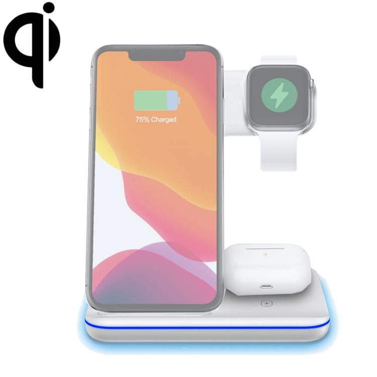 Z5A QI 수직 자기 무선 충전기, 휴대폰 및 애플 워치, 에어팟 / 삼성 갤럭시 버즈 / 화웨이 프리 버즈용, 터치 링 라이트 포함, Z5A